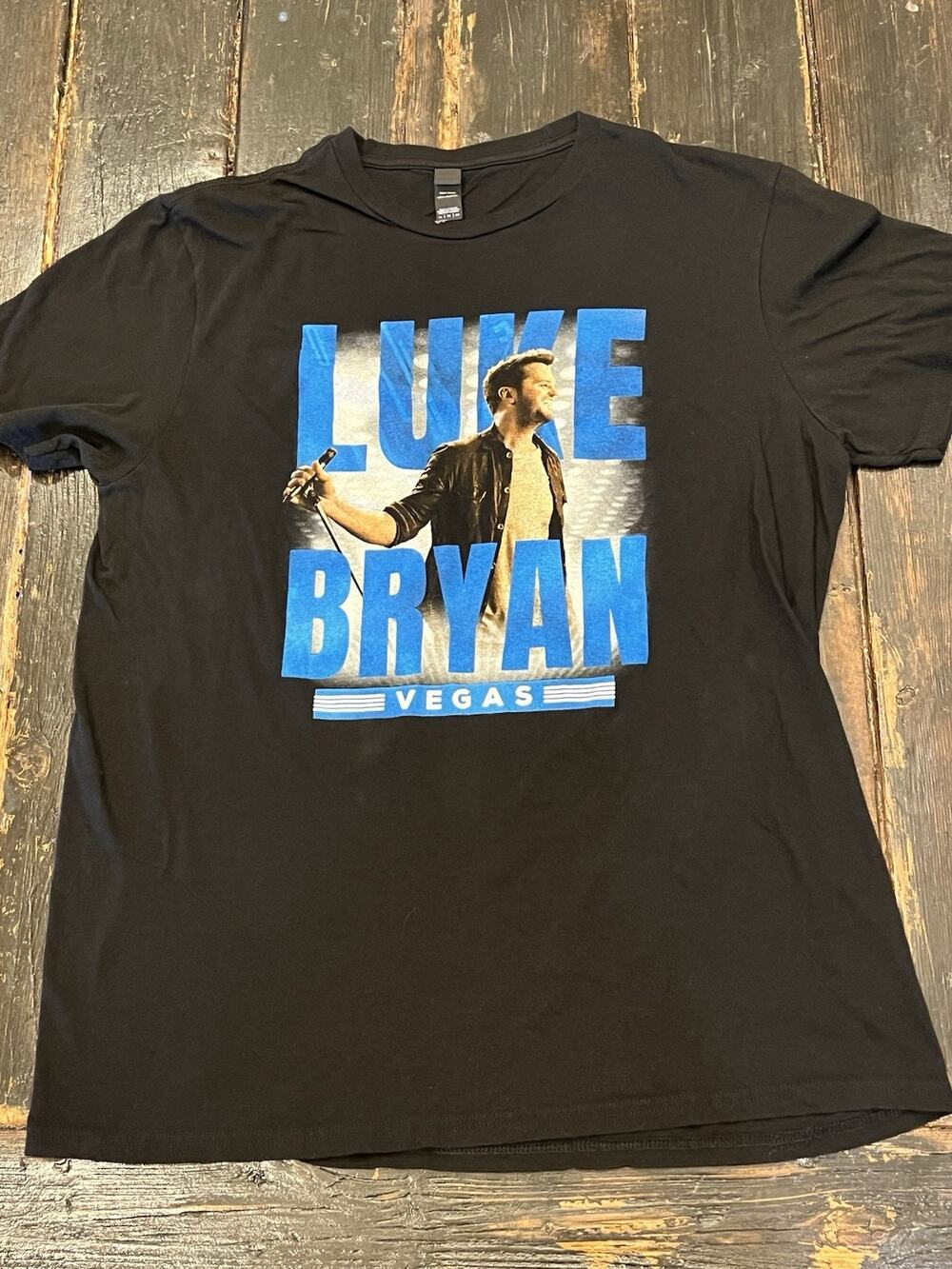 Luke Bryan Vegas Concert T-Shirt Black Size XL Country Music Tour Tee